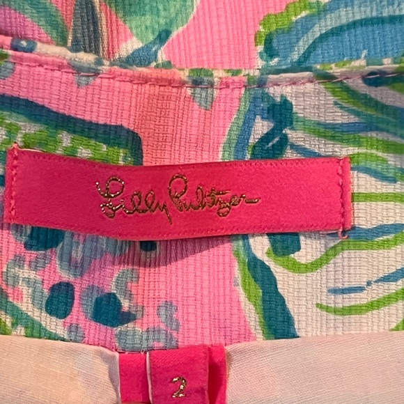 Lilly Pulitzer Vibrant Pink and Green Skirt